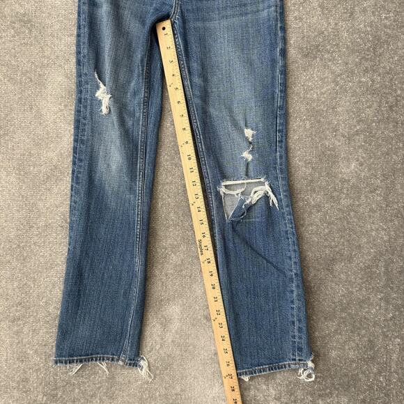 Abercrombie & Fitch Jeans Womens 24 00 Ankle Straight Ultra High Rise Distressed - Picture 8 of 12